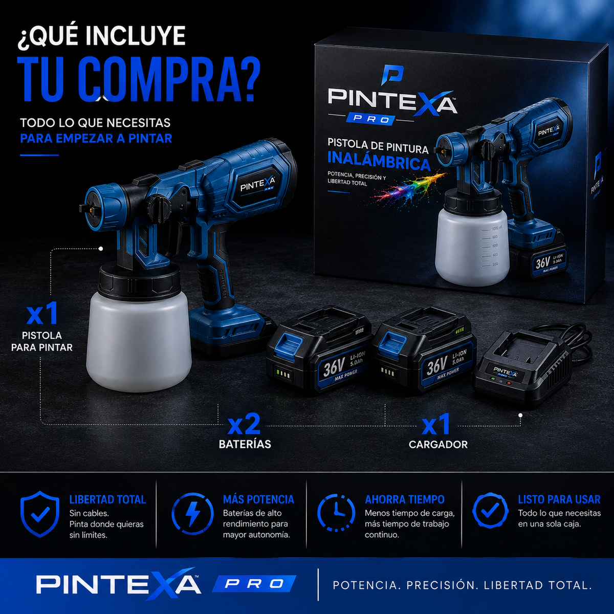 Pintexa Pro™ - Pistola de Pintura Inalámbrica