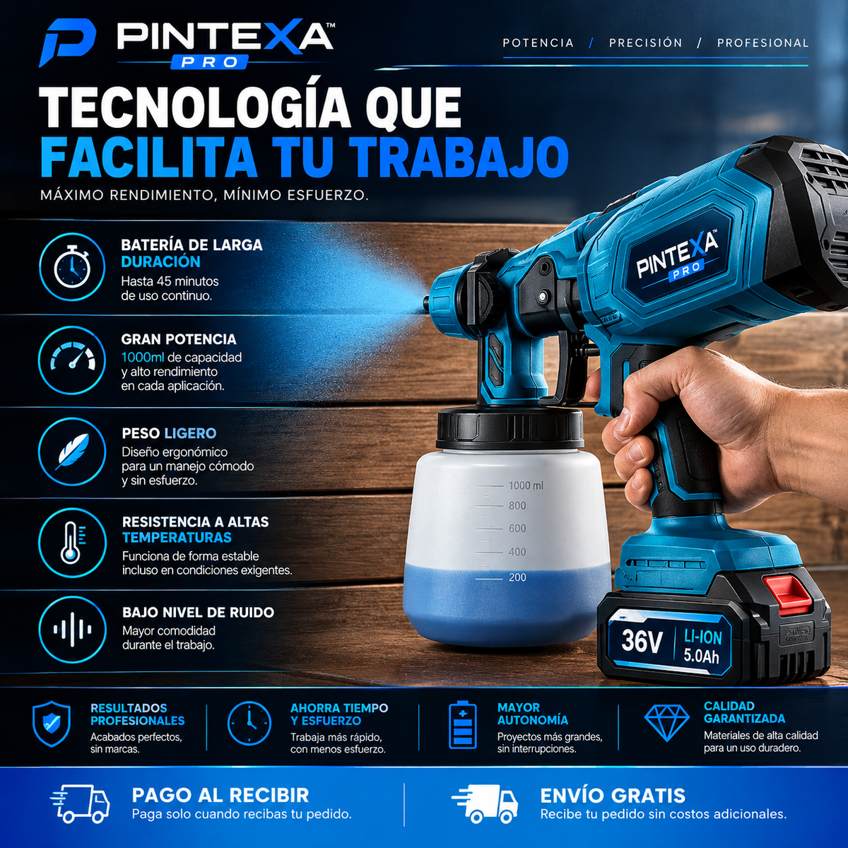 Pintexa Pro™ - Pistola de Pintura Inalámbrica
