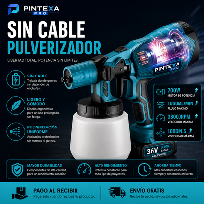 Pintexa Pro™ - Pistola de Pintura Inalámbrica