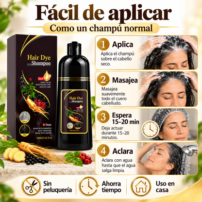 CHAMPÚ TINTE 3 EN 1 PARA CANAS (500ML)