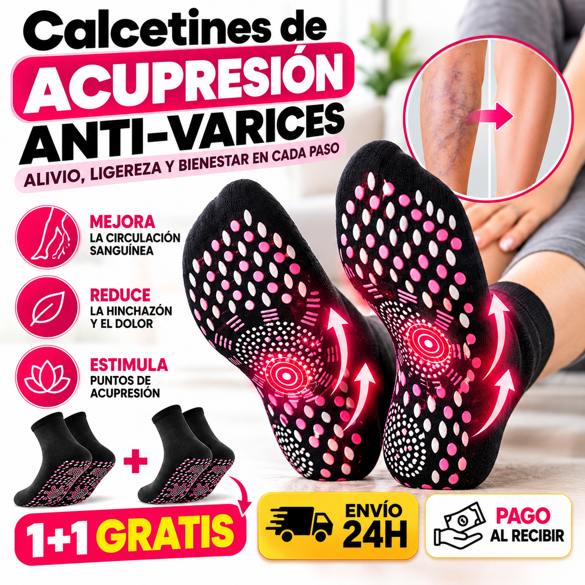Calcetines de acupresión Anti-Varices