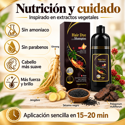 CHAMPÚ TINTE 3 EN 1 PARA CANAS (500ML)