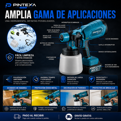 Pintexa Pro™ - Pistola de Pintura Inalámbrica